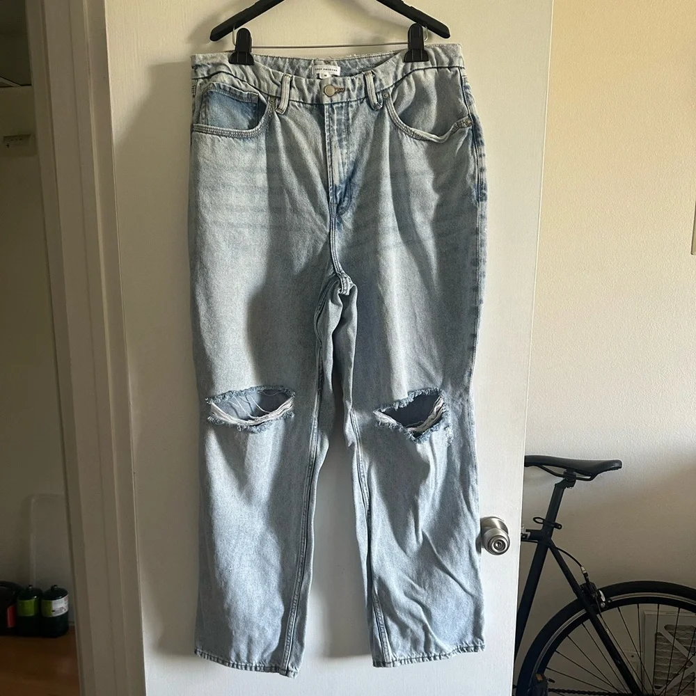 Good American Distressed Good 90’s Relaxed Jeans size 15 EUC - Picture 9 of 16